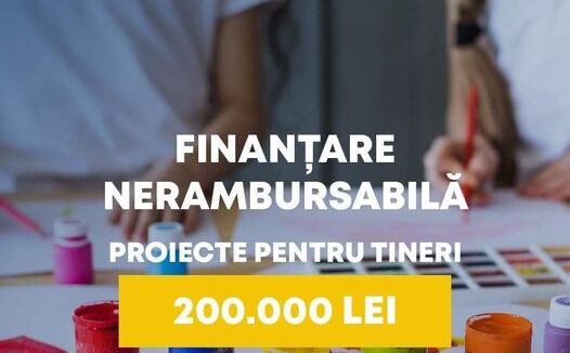 Proiectele de finanțare nerambursabilă pentru tineret pot fi depuse Proiectele de finanțare nerambursabilă pentru tineret pot fi depuse