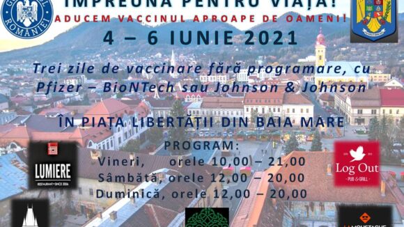 VIDEO | Un nou maraton de vaccinare în Piața Libertății din municipiul Baia Mare