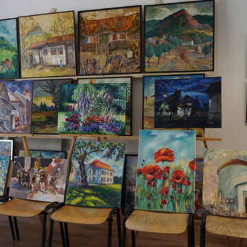 FOTO | Vernisajul expoziției de închidere a taberei de pictură din Baia Sprie
