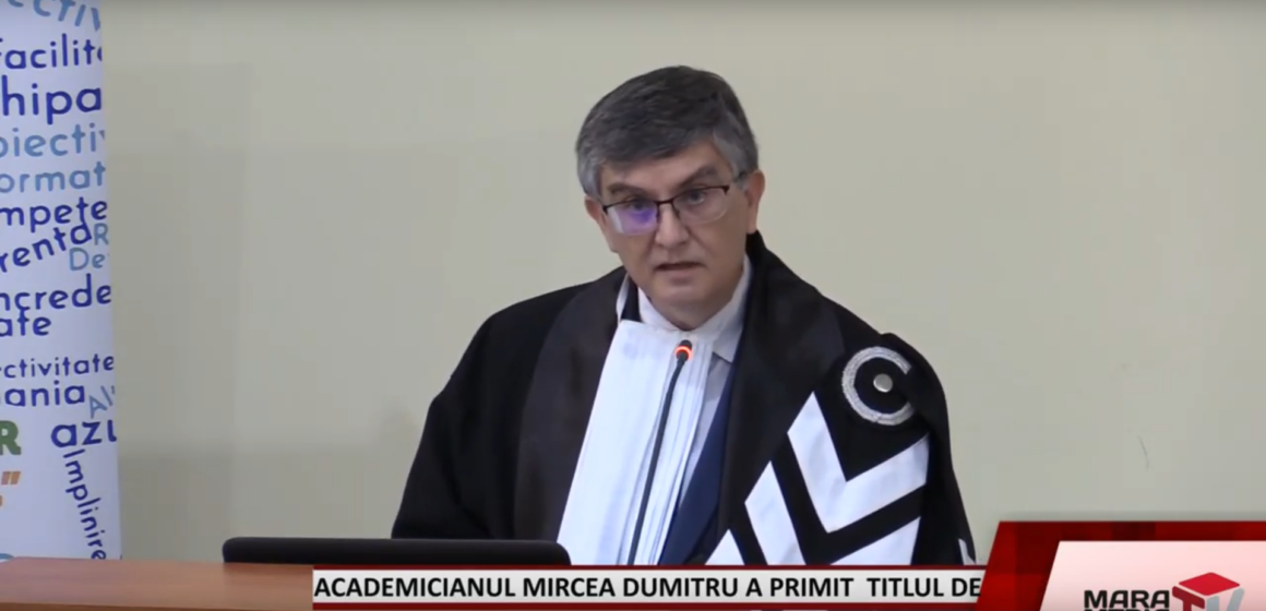 VIDEO | Academicianul Mircea Dumitru a primit titlul de Honoris Causa la Centrul Universitar Nord Baia Mare