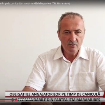 VIDEO | Obligațiile angajatorilor pe timp de caniculă și recomandări din partea ITM Maramureș VIDEO | Obligațiile angajatorilor pe timp de caniculă și recomandări din partea ITM Maramureș