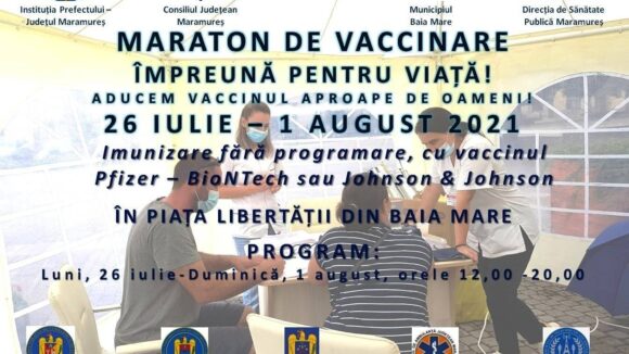 Maraton de vaccinare, ”Împreună pentru viață”