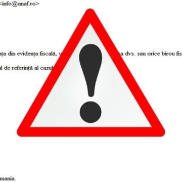 Atenție, e-mailuri false în numele ANAF!