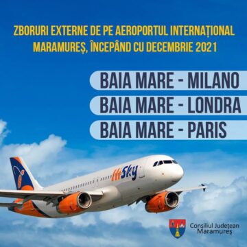 De pe Aeroportul „Maramureș” din Baia Mare spre Londra, Milano și Paris De pe Aeroportul „Maramureș” din Baia Mare spre Londra, Milano și Paris