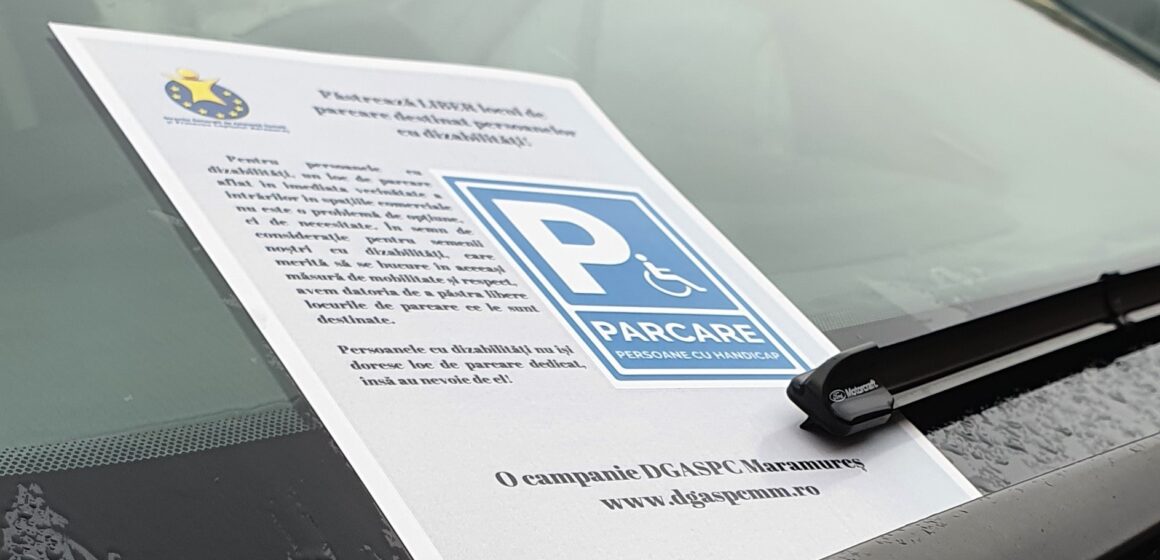 Campanie de conștientizare cu privire la necesitatea de a păstra libere locurile de parcare destinate persoanelor cu dizabilități