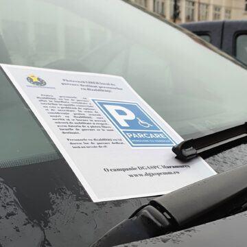 Campanie de conștientizare cu privire la necesitatea de a păstra libere locurile de parcare destinate persoanelor cu dizabilități