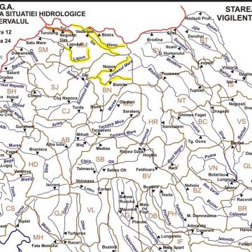 Avertizare hidrologică de cod galben și cod portocaliu pe râurile din bazinele hidrografice din Maramureș Avertizare hidrologică de cod galben și cod portocaliu pe râurile din bazinele hidrografice din Maramureș