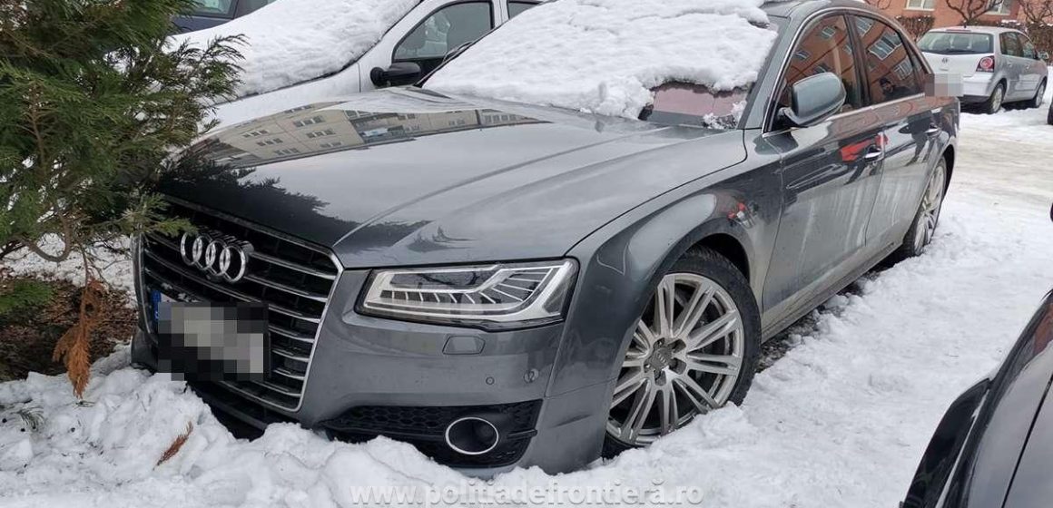 Audi A8, în valoare de 33.000 de euro, semnalat furat din Cehia, descoperit la Sighetu Marmaţiei
