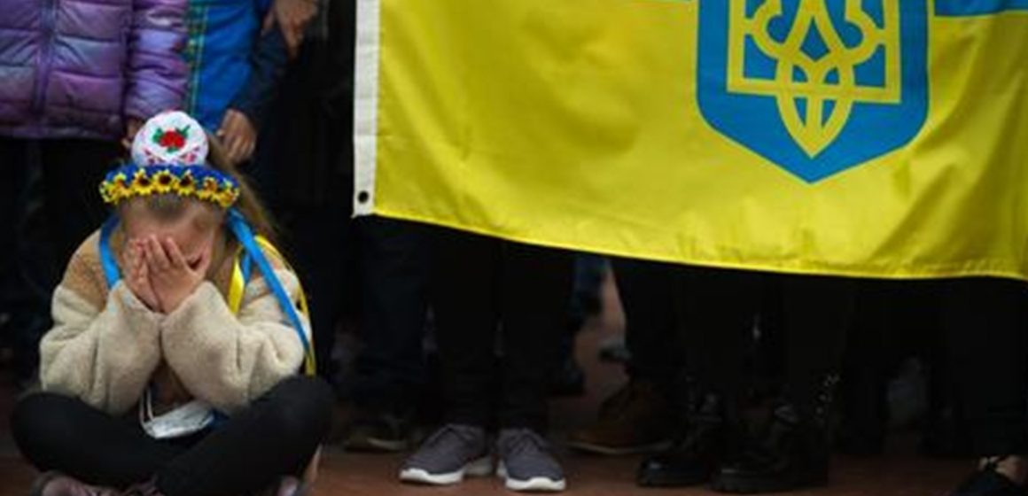 Eveniment de solidaritate pentru încetarea agresiunii asupra Ucrainei în Baia Mare, în Centrul Vechi