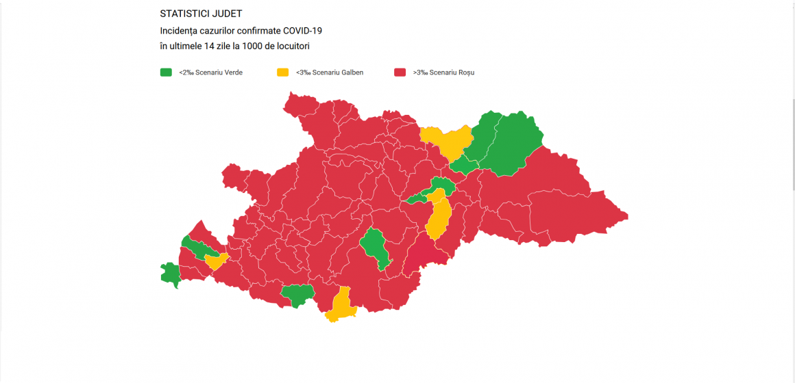 Rata de incidență a scăzut în Maramureș la 11,83 la 1000 de locuitori, 90 cazuri noi de îmbolnăvire
