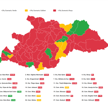 Rata de incidență a scăzut în Maramureș la 10 la 1000 de locuitori, 233 cazuri noi de îmbolnăvire