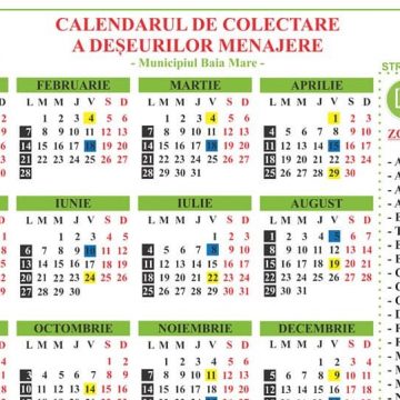 ADI Deșeuri: Graficele de colectare de pe zona de case din Baia Mare
