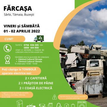 ADI Deșeuri: Campanie de colectare a deșeurilor electrice și electrocasnice în Fărcașa și localitățile limitrofe