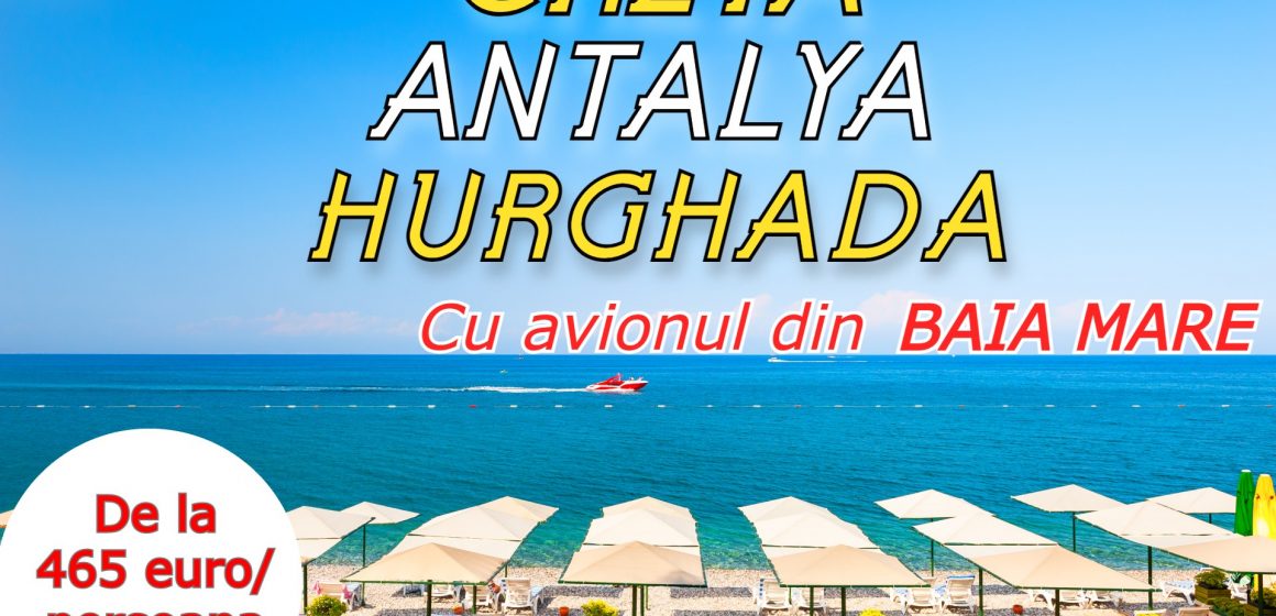 Sejururi all inclusive cu avionul din Baia Mare! De la 465 euro/persoană! Sejururi all inclusive cu avionul din Baia Mare! De la 465 euro/persoană!