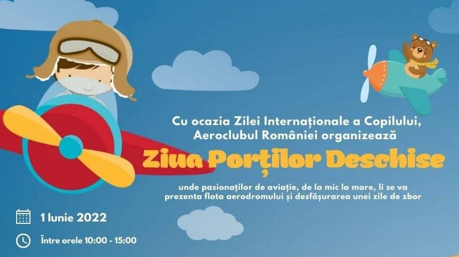 Aeroclubul Teritorial „Alexandru Papană” Baia Mare organizează ziua porților deschise în 1 iunie Aeroclubul Teritorial „Alexandru Papană” Baia Mare organizează ziua porților deschise în 1 iunie