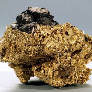 Exponatul săptămânii la Mineralogie: un eșantion din aur, blendă și cuarţ Exponatul săptămânii la Mineralogie: un eșantion din aur, blendă și cuarţ
