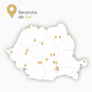 Harta locațiilor premiate cu „Recenzia de aur”