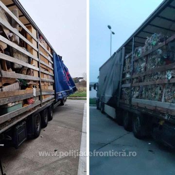 Peste 34 de tone de deșeuri, din două tiruri conduse de maramureșeni, oprite la intrarea în țară