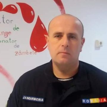 Un jandarm maramureșean a donat astăzi sânge a 100-a oară Un jandarm maramureșean a donat astăzi sânge a 100-a oară