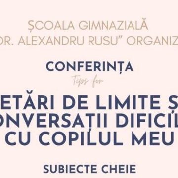 Conferință pentru părinți cu titlul „Setări de limite și conversații dificile cu copilul meu” la Biblioteca Județeană