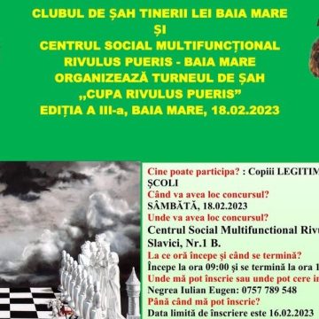 Turneul de șah ”Cupa Rivulus Pueris” ediția a III-a pentru copii Turneul de șah ”Cupa Rivulus Pueris” ediția a III-a pentru copii