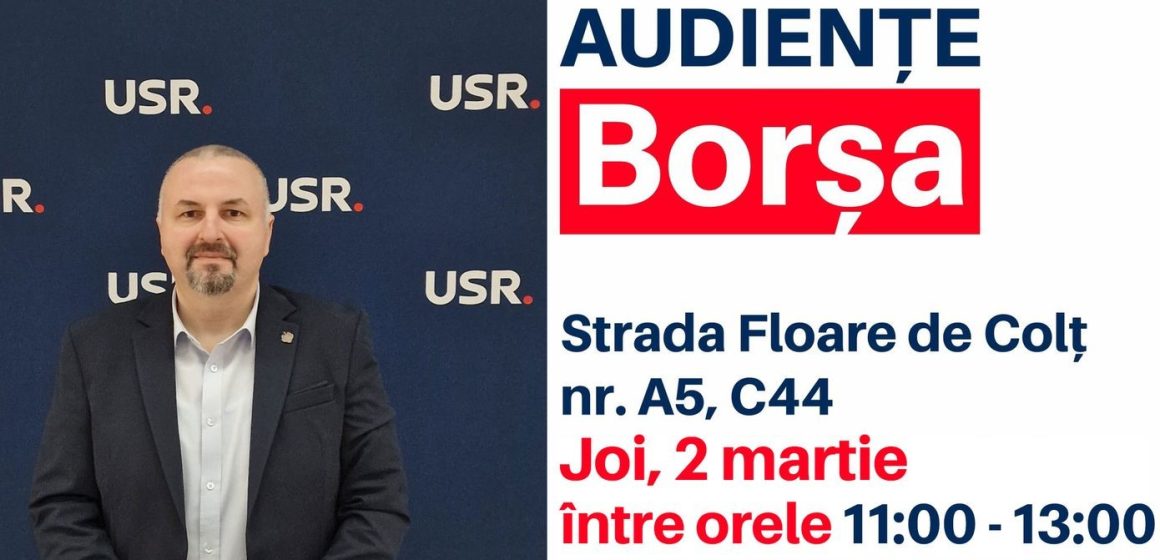 Senatorul USR Maramureș, Dan Ivan, invită cetățenii în audiențe la cabinetul senatorial din Borșa