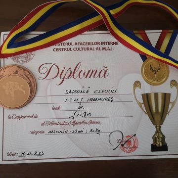 Claudiu Samoilă, de la ISU Maramureș, s-a clasat pe locul 3 la Campionatul de judo al MAI