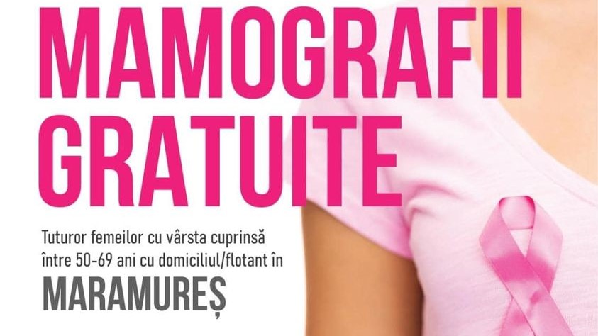 Mamografii gratuite tuturor femeilor cu vârsta cuprinsă între 50 – 69 de ani, din comuna Mireșu Mare.