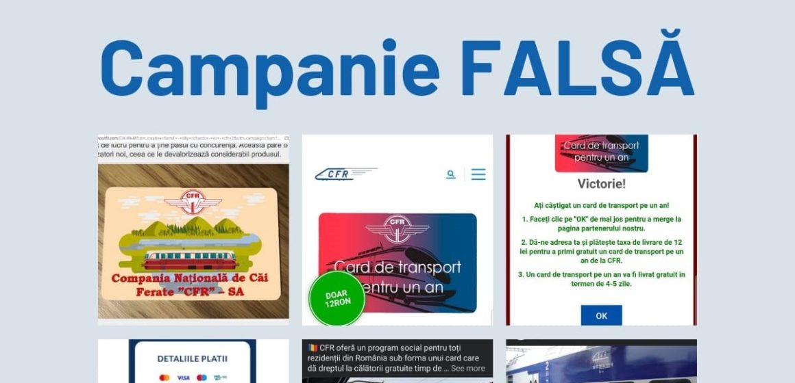 Momeală cu card cadou de transport pe calea ferată