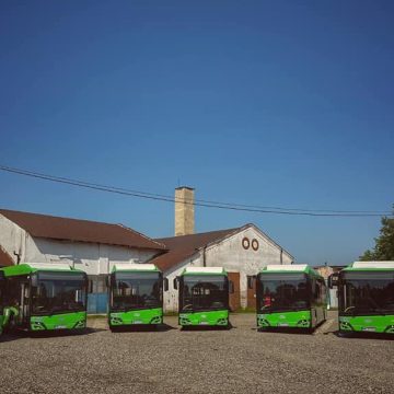 Autobuzele electrice din Sighet și-au intrat în pâine Autobuzele electrice din Sighet și-au intrat în pâine