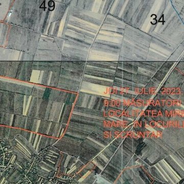 În această săptămână se continuă măsurătorile cadastrale în Mireşu Mare