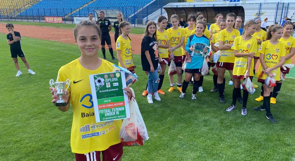 Fotbalul feminin are viitor în Baia Mare, Andreea Cândea a fost convocată în premieră la naționala României U15
