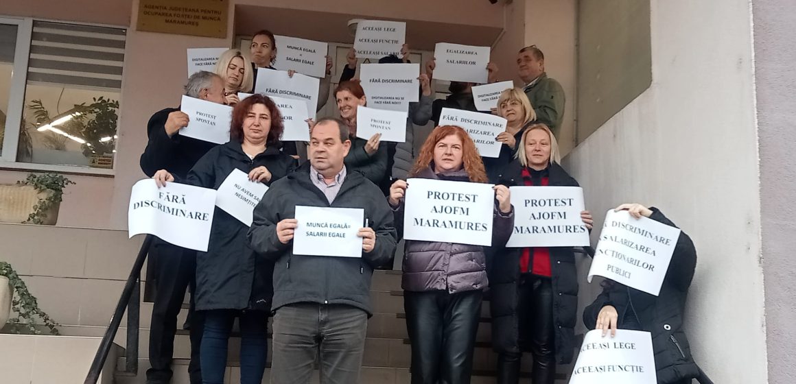 Protest spontan la AJOFM Maramureș pentru eliminare inechităților salariale