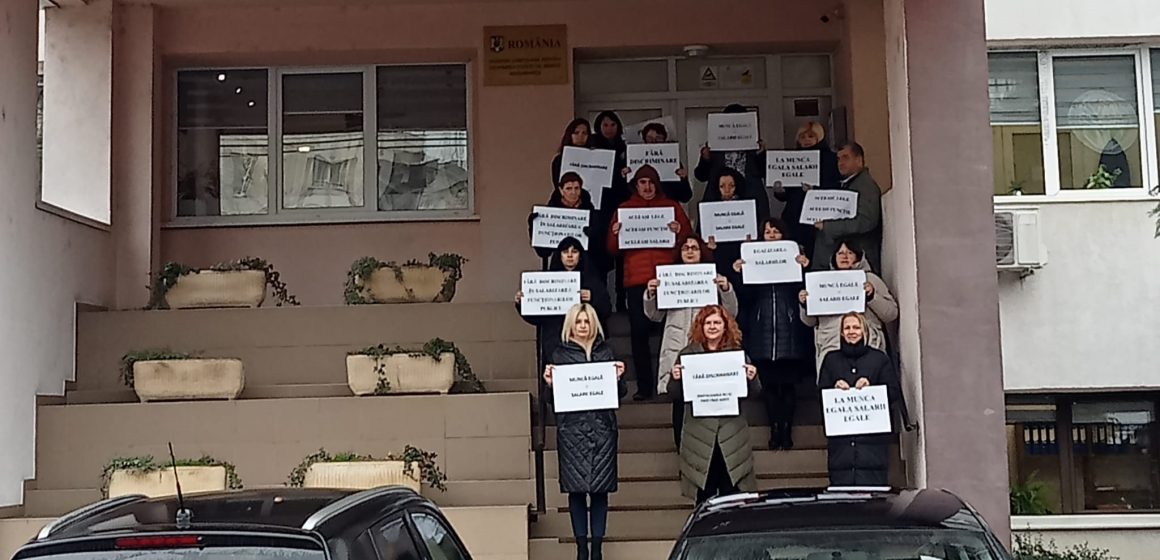 A patra zi de protest spontan privind eliminarea inechităților salariale la AJOFM Maramureș