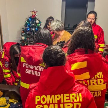 Pe lângă pachetele cu alimente aduse în dar, pompierii au ajutat la reconstruirea unui perete și a coșului de fum Pe lângă pachetele cu alimente aduse în dar, pompierii au ajutat la reconstruirea unui perete și a coșului de fum