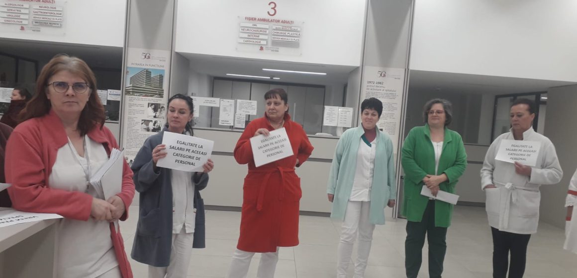 Audio| Protest spontan la Spitalul Județean de Urgență ”Dr. Constantin Opriș” Baia Mare