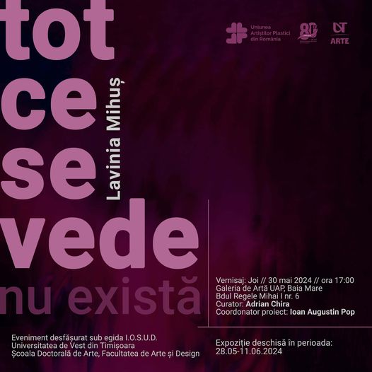 VERNISAJ: Se deschide expoziția artistului plastic Lavinia Mihuș VERNISAJ: Se deschide expoziția artistului plastic Lavinia Mihuș