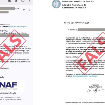 ATENȚIE! Campanie de mesaje false transmise în numele ANAF