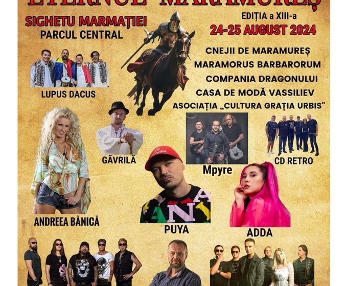 ETERNUL MARAMUREȘ: Festivalul Medieval plin de aventuri, muzică, dansuri, concerte și activități captivante