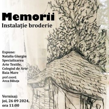 INVITAȚIE LA VERNISAJ: Memorii – Instalație de broderie la Muzeul Satului