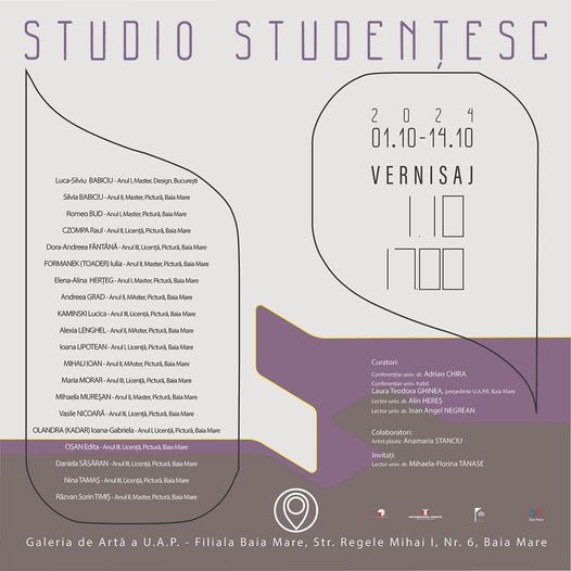 STUDIO STUDENȚESC la Galeria de Artă U.A.P. STUDIO STUDENȚESC la Galeria de Artă U.A.P.