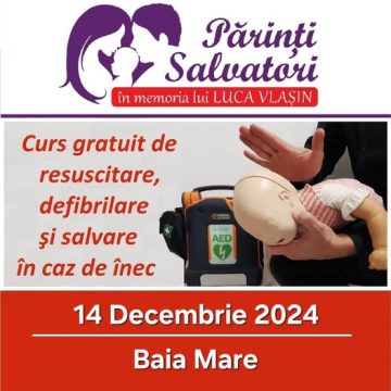 PĂRINȚI SALVATORI: Curs gratuit de resuscitare și defibrilare și salvare în caz de înec la Baia Mare