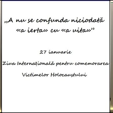 BIBLIOTECA JUDEȚEANĂ: Ziua comemorării victimelor Holocaustului