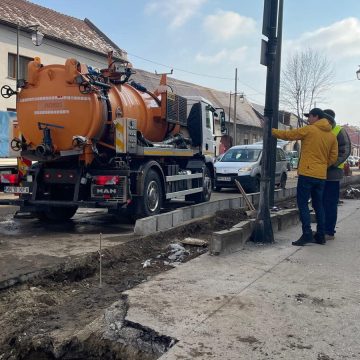 BAIA MARE: Lucrările pe strada 1 Mai se desfășoară conform graficului