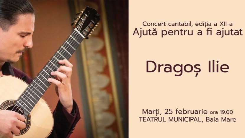 VIDEO: Concert caritabil – cel mai premiat chitarist, Dragoș Ilie, pentru prima dată în Baia Mare VIDEO: Concert caritabil – cel mai premiat chitarist, Dragoș Ilie, pentru prima dată în Baia Mare