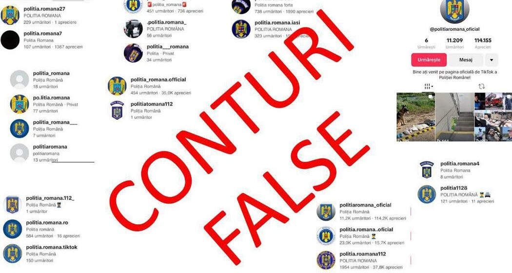 ELIMINIAREA a peste 160 de conturi TikTok care utilizau ilegal însemnele Poliției Române ELIMINIAREA a peste 160 de conturi TikTok care utilizau ilegal însemnele Poliției Române