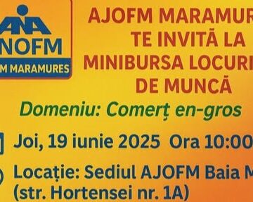 AJOFM MARAMUREȘ: Minibursa locurilor de muncă în domeniul comerțului en-gros