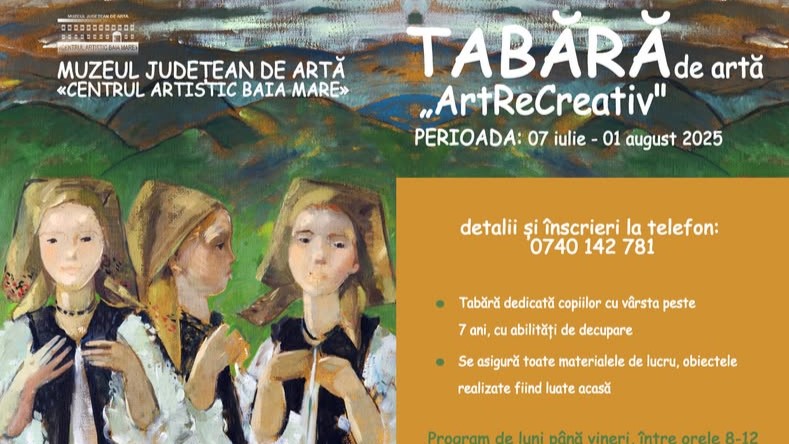 TABĂRĂ DE ARTĂ ArtReCreativ la Muzeul Județean de Artă TABĂRĂ DE ARTĂ ArtReCreativ la Muzeul Județean de Artă