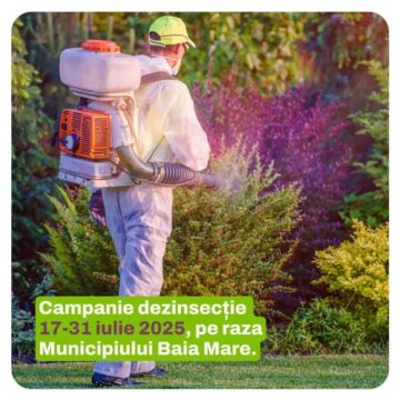 BAIA MARE: Operațiunea de dezinsecţie terestră împotriva ţântarilor şi căpuşelor