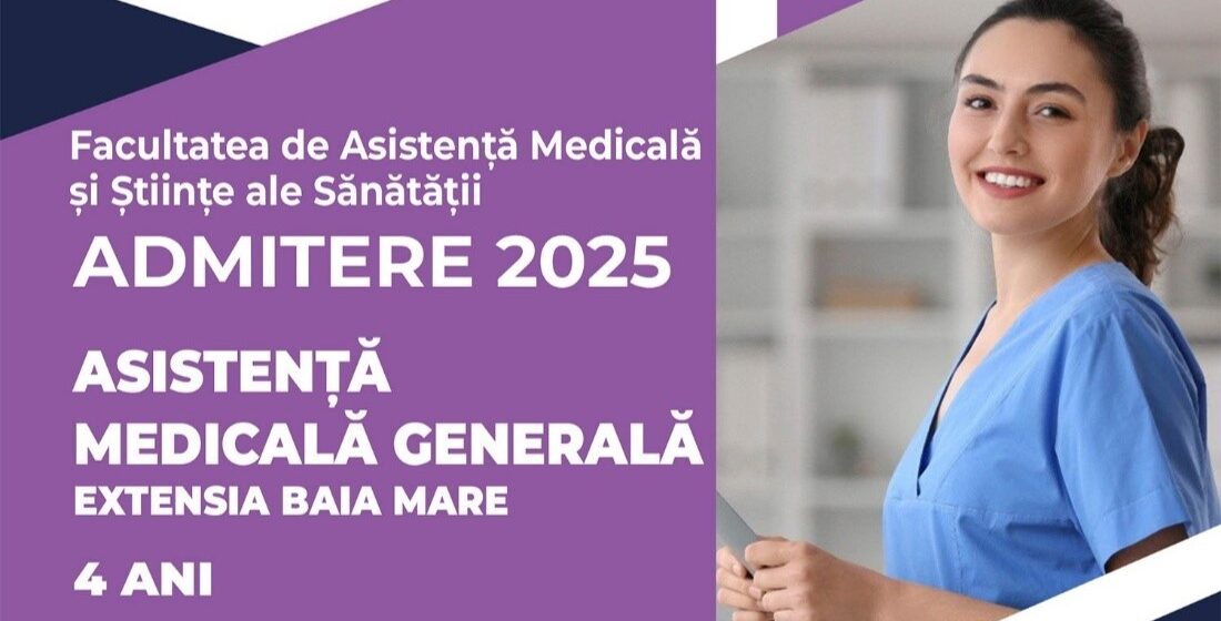 ADMITERE: UMF „Iuliu Hațieganu” din Cluj-Napoca scoate la concurs 60 de locuri la programul de Asistență medicală generală extensia Baia Mare pentru anul universitar 2025-2026 ADMITERE: UMF „Iuliu Hațieganu” din Cluj-Napoca scoate la concurs 60 de locuri la programul de Asistență medicală generală extensia Baia Mare pentru anul universitar 2025-2026